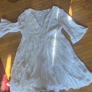 Sundance White Lace-Trimmed Top